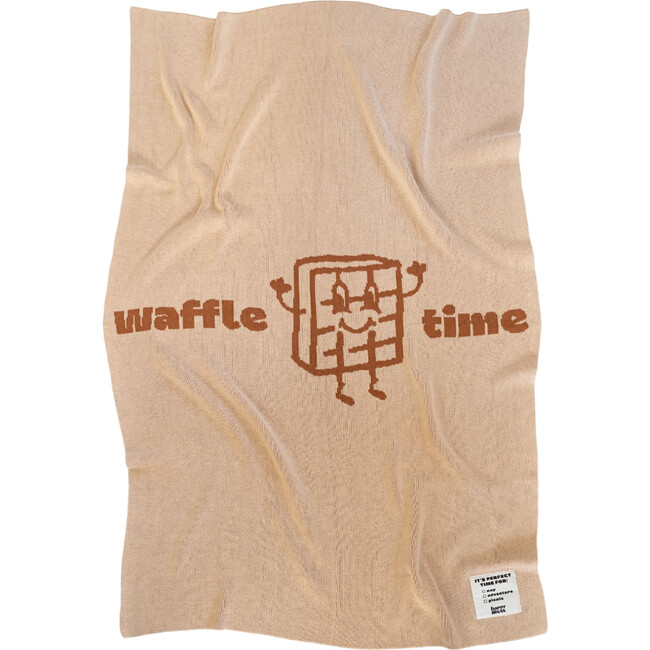 Mr. Waffles Print Blanket, Brown