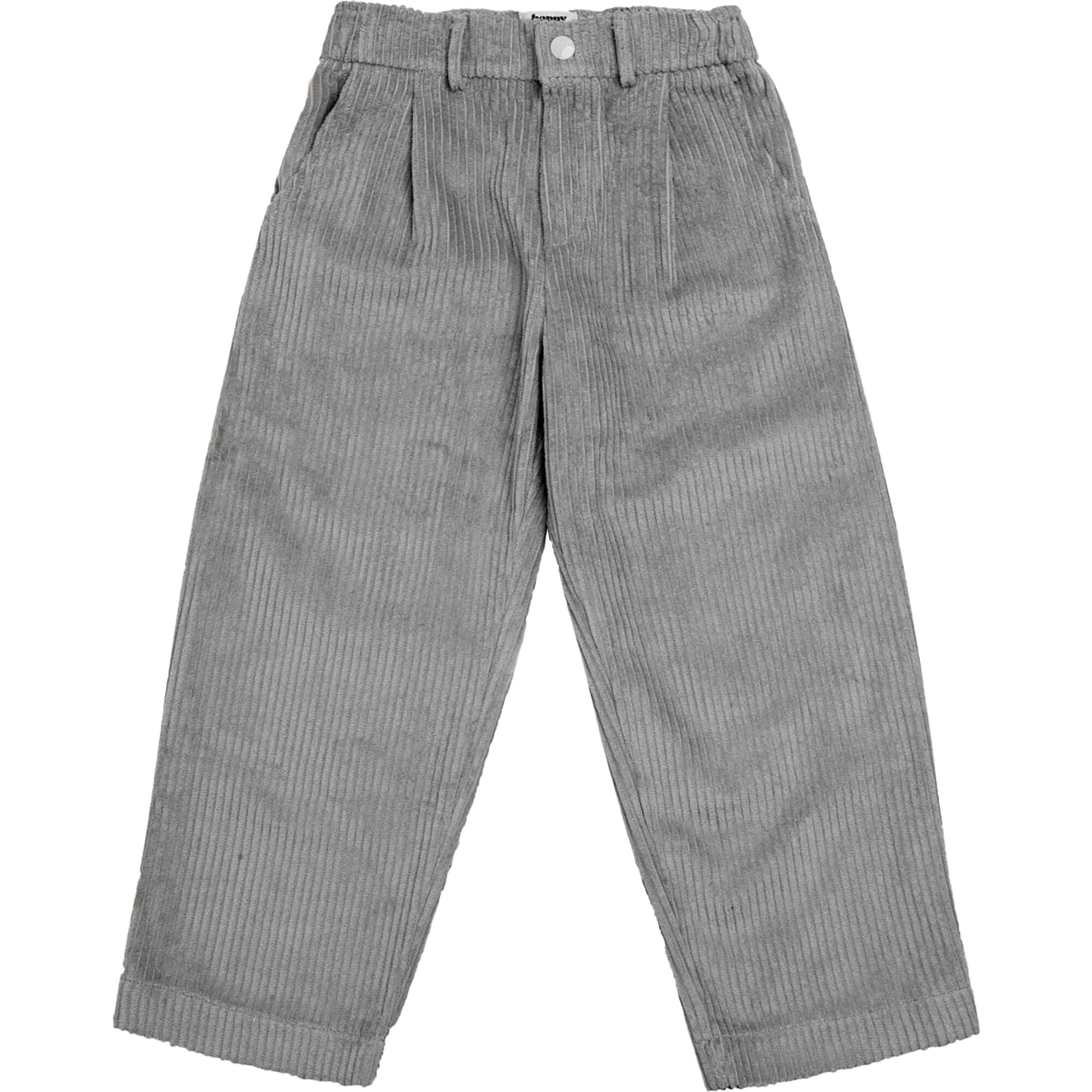 Corduro Baggy Fit Pants, Foggy Grey - Pants - 1