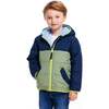 Color-Block Puffer Sherpa Jacket, Teal & Navy - Jackets - 2