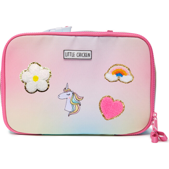 Rainbow Insulated Lunchbox With Patches, Pink & Multicolors