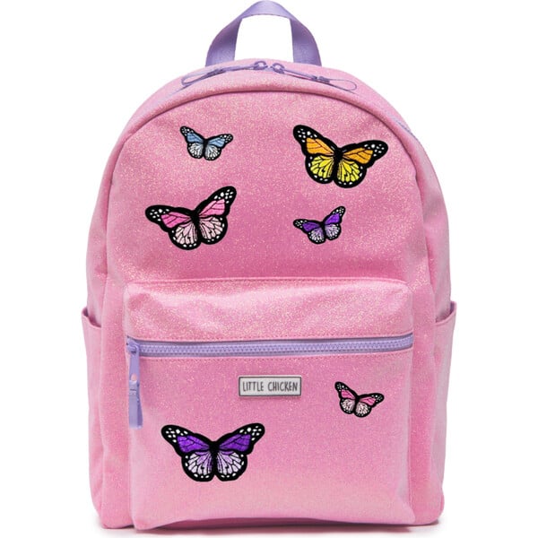 Metallic Quilted Butterfly Pink Mini Backpack main image 1
