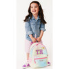 Small Rainbow Backpack With Monogram Patches, Pink & Multicolors - Backpacks - 2