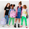 Checkered Pattern Backpack With Patches, Purple - Backpacks - 3