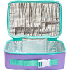 Checkered Pattern Lunchbox With Patches, Purple - Lunchbags - 4