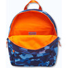 Camo Pattern Backpack With Embroidered Name, Blue - Backpacks - 3