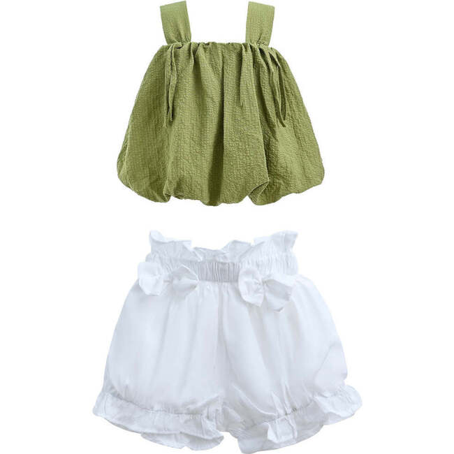 Pleated Summer Outfit, Green