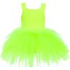 Neon Solid Tutu Dress, Yellow - Leotard - 1 - thumbnail