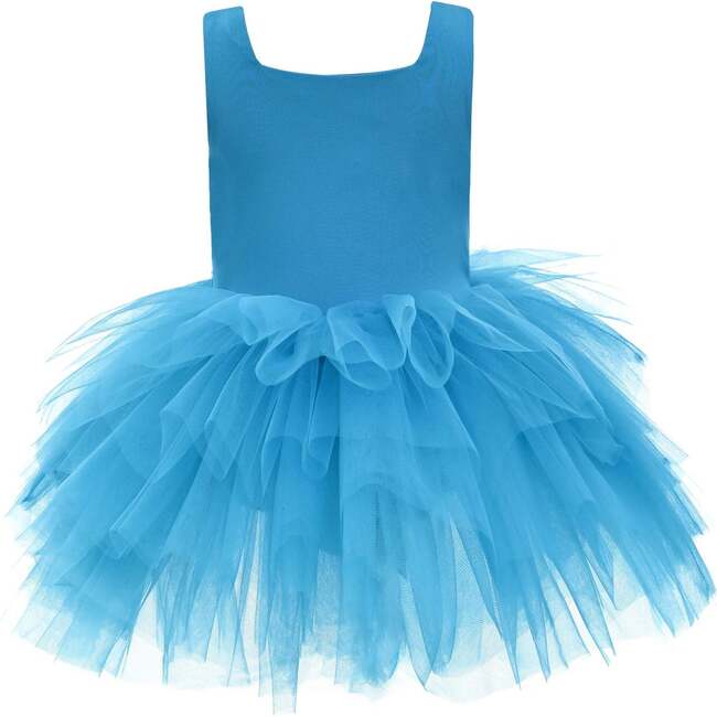 Neon Solid Tutu Dress, Blue