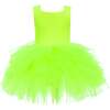 Neon Solid Tutu Dress, Yellow - Leotard - 2