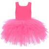 Neon Solid Tutu Dress, Pink - Leotard - 2