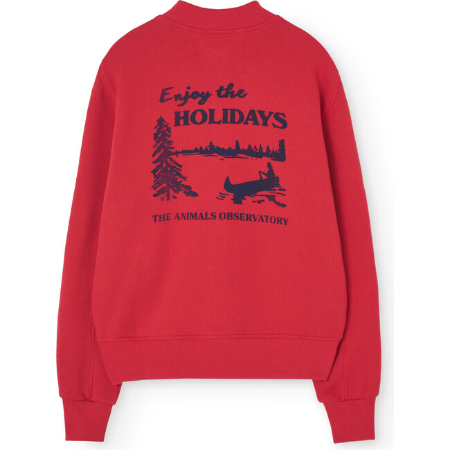 Zebra Regular Fit Full Zip Sweatshirt, Red - Sweatshirts - 2
