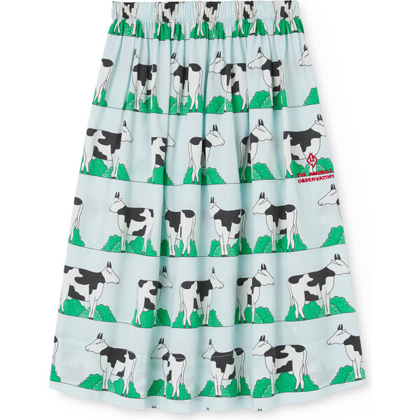 Woven Ladybug Cows Regular Fit Skirt, Soft Blue - The Animals ...