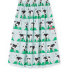 Woven Ladybug Cows Regular Fit Skirt, Soft Blue - Skirts - 1 - thumbnail