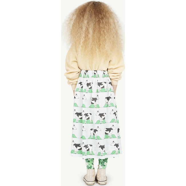 Woven Ladybug Cows Regular Fit Skirt, Soft Blue - Skirts - 4