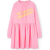 Tortoise Relaxed Fit Pleated Dress, Pink - Dresses - 1 - thumbnail