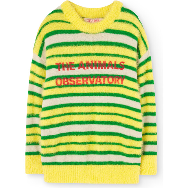 Stripes Bull Relaxed Fit Sweater, Yellow