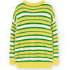 Stripes Bull Relaxed Fit Sweater, Yellow - Sweaters - 2