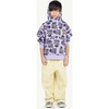 Symbol Elephant Relaxed Fit Pants, Soft Yellow - Pants - 3