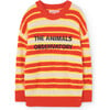 Stripes Bull Relaxed Fit Sweater, Orange - Sweaters - 1 - thumbnail