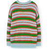 Stripes Bull Relaxed Fit Sweater, Soft Blue - Sweaters - 2