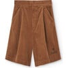 Monkey Relaxed Fit Bermuda Pants, Soft Brown - Shorts - 1 - thumbnail