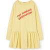 Long Walrus Oversize Fit Dress, Soft Yellow - Dresses - 1 - thumbnail