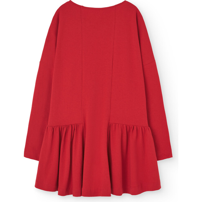 Long Walrus Oversize Fit Dress, Red - Dresses - 2