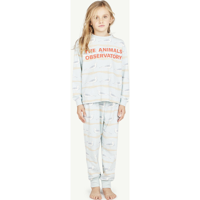 Llama Seagulls Regular Fit 2-Piece Pajama Set, White - Pajamas - 3