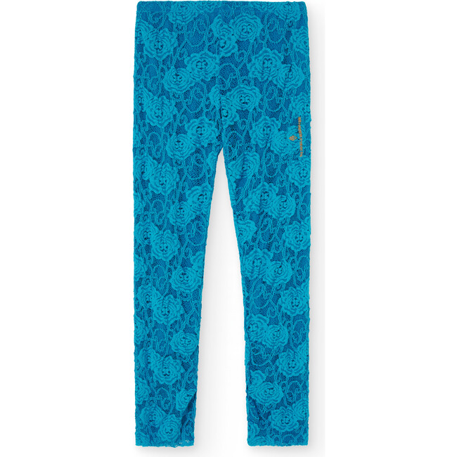 Lace Alligator Regular Fit Pants, Blue