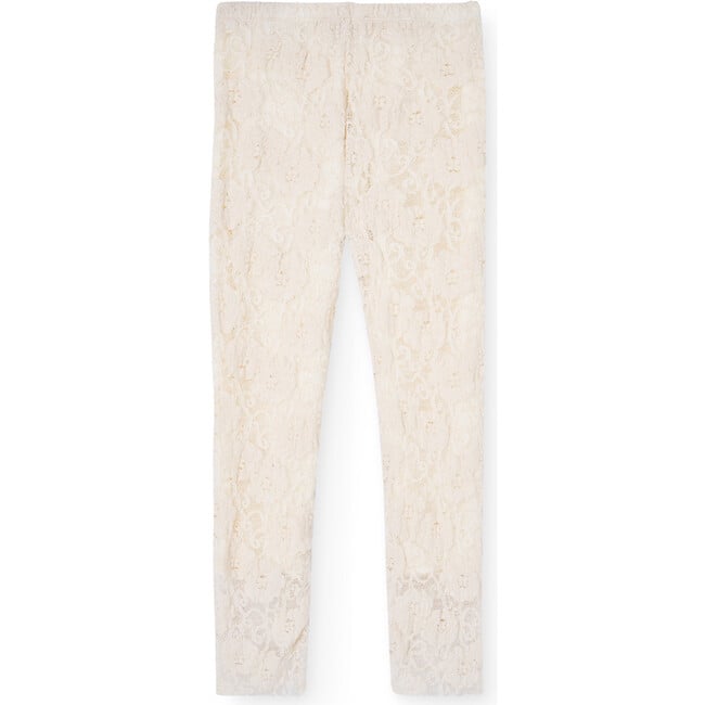 Lace Alligator Regular Fit Pants, White - Pants - 2