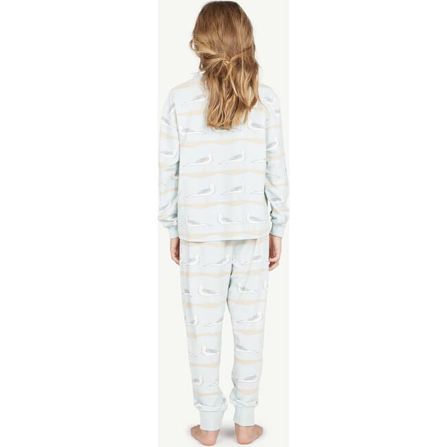 Llama Seagulls Regular Fit 2-Piece Pajama Set, White - Pajamas - 4