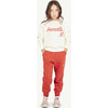 Draco Elastic Waist Sweatpants, Maroon - Pants - 3