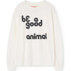 Dog Be A Good Animal Long Sleeve Regular Fit T-Shirt, White - T-Shirts - 1 - thumbnail