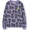 Dog Birds Long Sleeve Regular Fit T-Shirt, Purple - T-Shirts - 1 - thumbnail