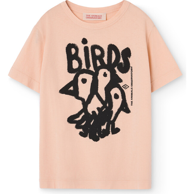 Rooster Birds Relaxed Fit T-Shirt, Rose