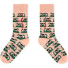 Snail Print Socks, Pink - Socks - 1 - thumbnail