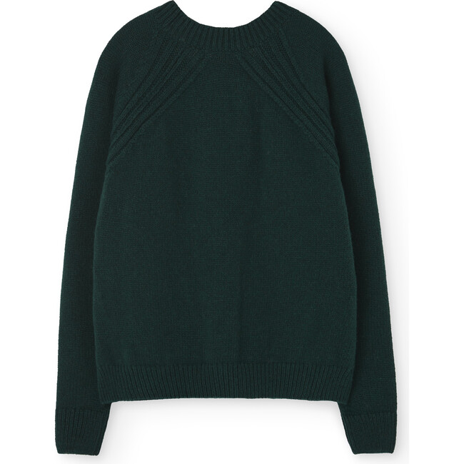 Racoon Plain Cardigan, Deep Green - Cardigans - 2