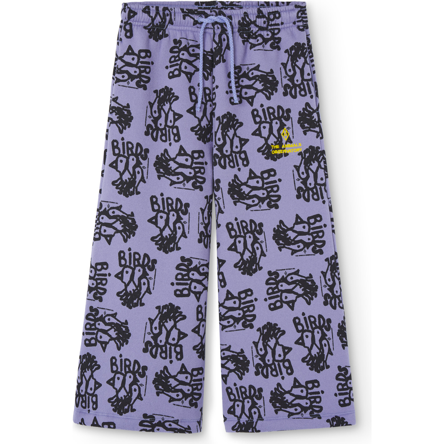 Platypus Flock Relaxed Fit Drawstring Palazzo Pants, Purple - The