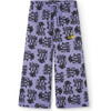 Platypus Flock Relaxed Fit Drawstring Palazzo Pants, Purple - Pants - 1 - thumbnail