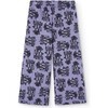 Platypus Flock Relaxed Fit Drawstring Palazzo Pants, Purple - Pants - 2