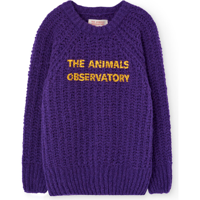 Plain Bull Relaxed Fit Sweater, Purple