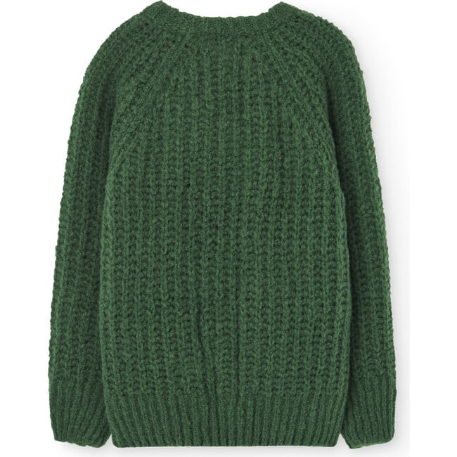 Plain Bull Relaxed Fit Sweater, Deep Green - Sweaters - 2