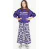 Platypus Flock Relaxed Fit Drawstring Palazzo Pants, Purple - Pants - 3