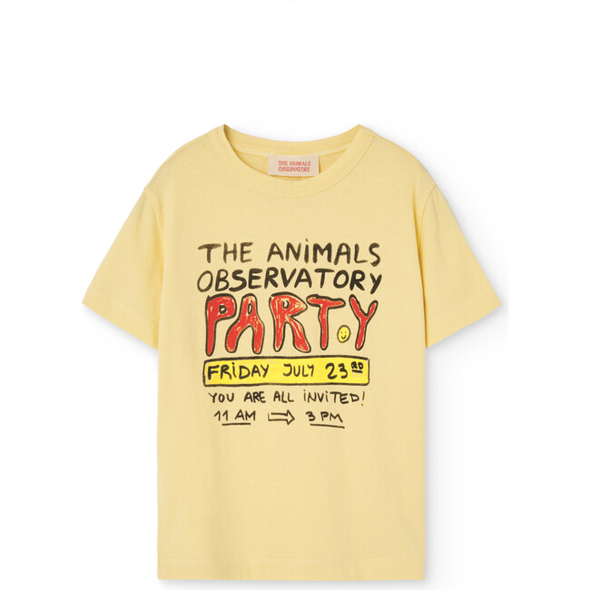 Party Rooster Regular Fit T-Shirt, Soft Yellow