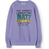 Party Bear Relaxed Fit Sweatshirt, Purple - Sweatshirts - 1 - thumbnail