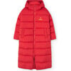 Calf Striped Relaxed Fit Padded Jacket, Red - Jackets - 1 - thumbnail