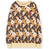 Bear Flowers Relaxed Fit Sweatshirt, Soft Yellow - Sweatshirts - 1 - thumbnail