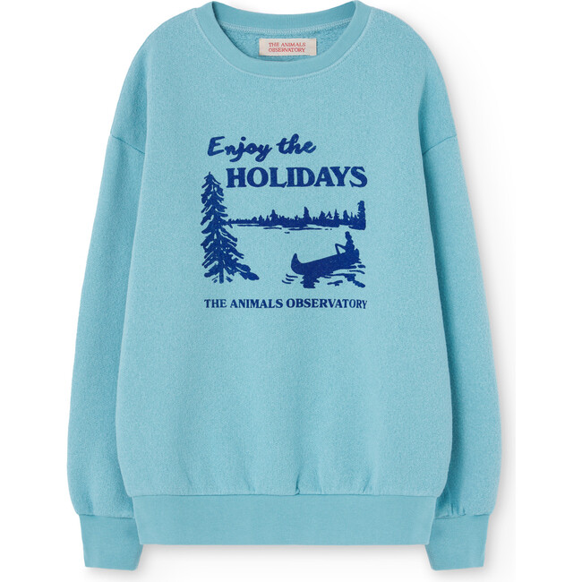 Bear Holidays Relaxed Fit Sweatshirt, Blue