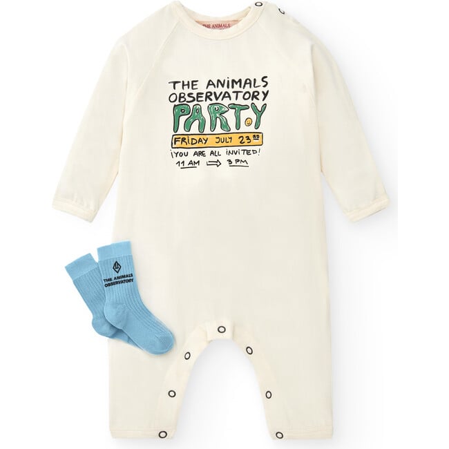 Party Baby Owl Onesie, White - Bodysuits - 3