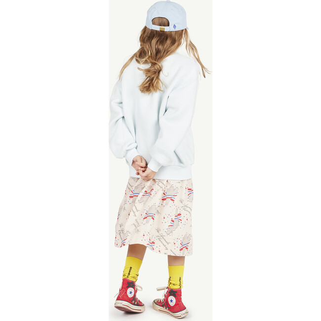 Party Bear Print Relaxed Fit Sweatshirt, Soft Blue - Sweatshirts - 4